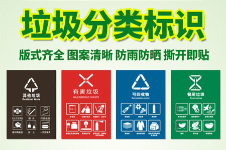 垃圾分類標識貼紙